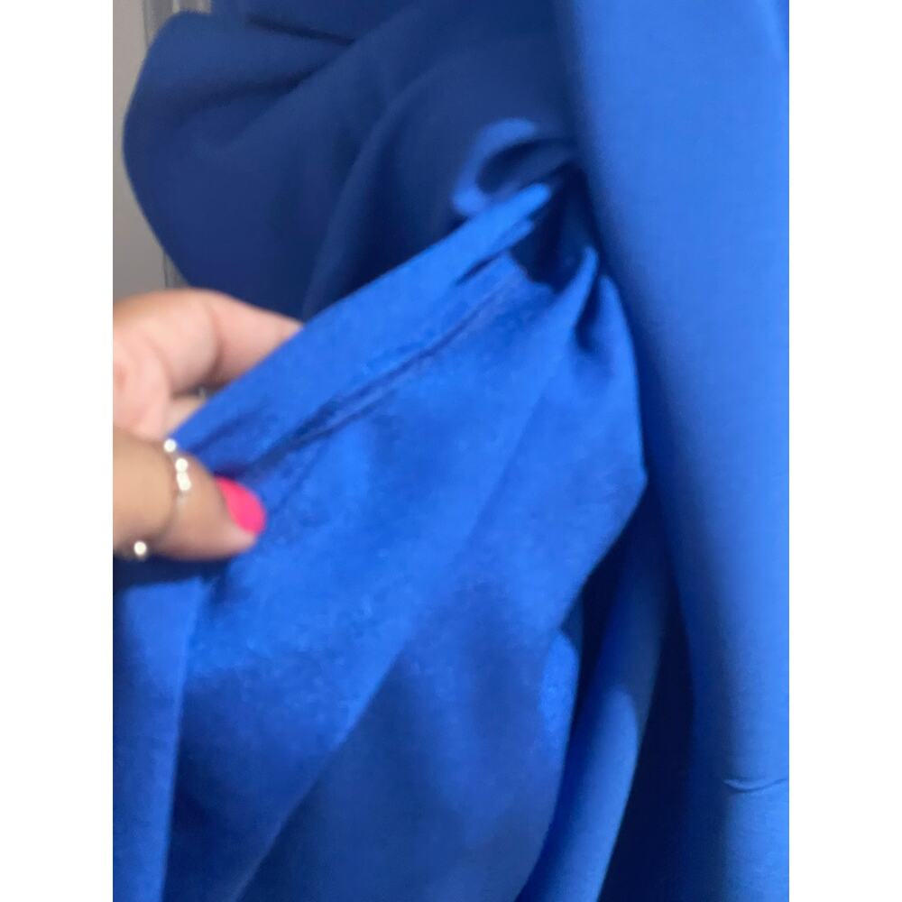 Jade Melody Tam Side Ruffle Halter Dress - Royal Blue - EUC - S - Picture 8 of 11